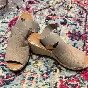Gentle Souls Taupe Wedge Sandals